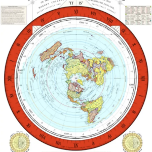 Gleason's Map - Flat Earth (Red)
